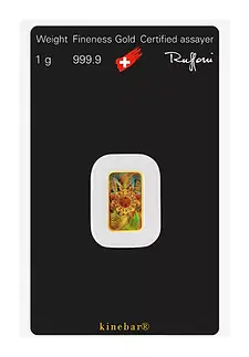 瑞士賀利氏 Kinebar® 幻彩金條1公克 - 檢驗卡裝