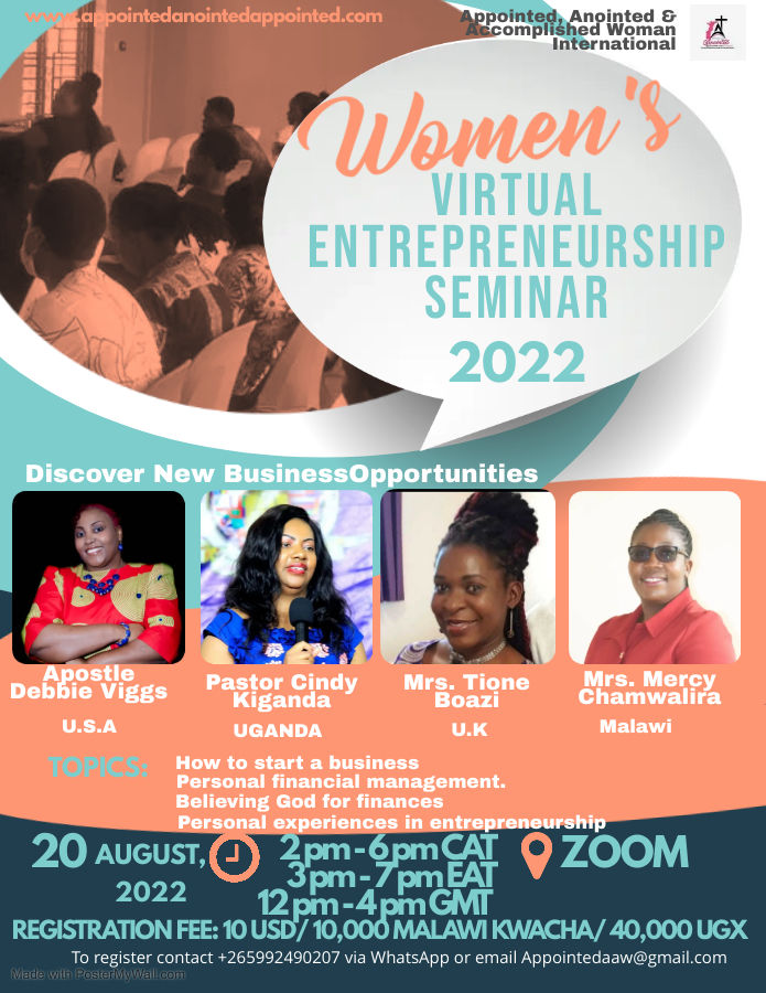 WOMEN'S VIRTUAL ENTEPRENUERSHIP SEMINAR