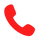Rødt telefonikon for kontakt