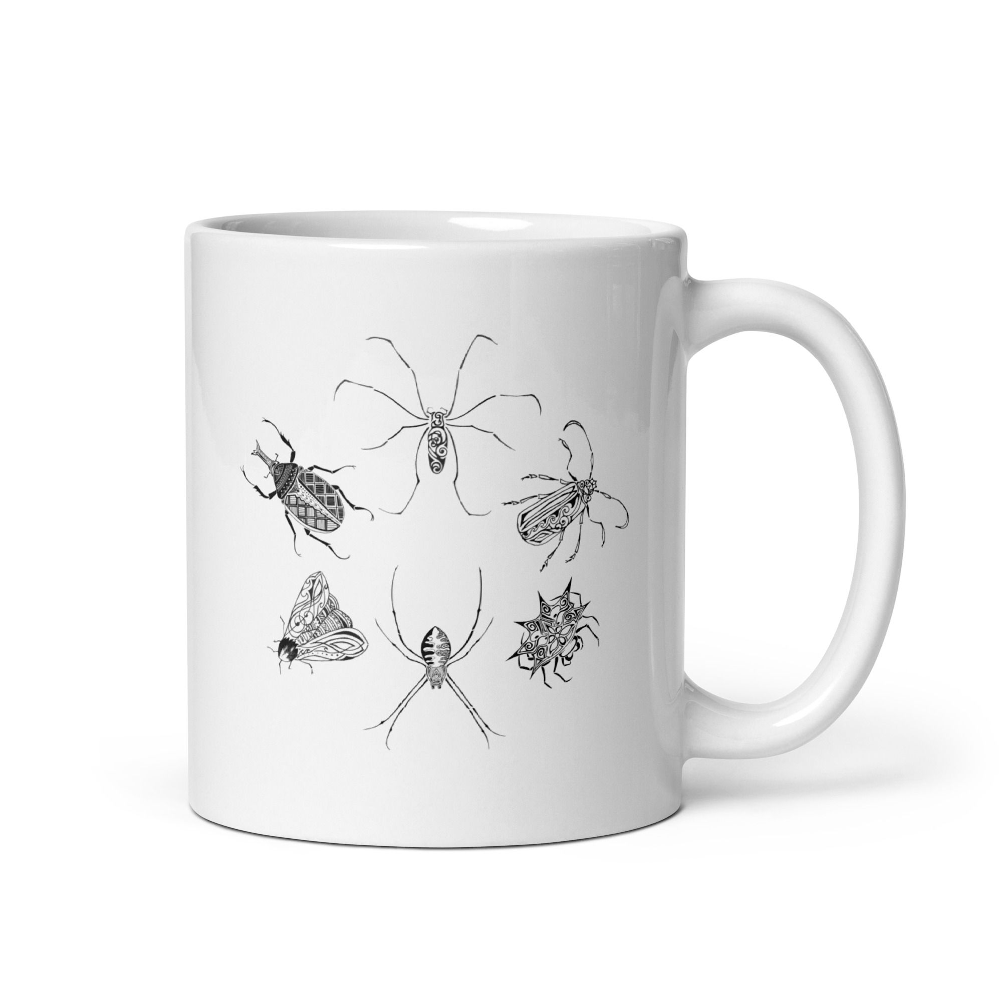 Not So Foreign Bugs by Wantok Art White Glossy Mug