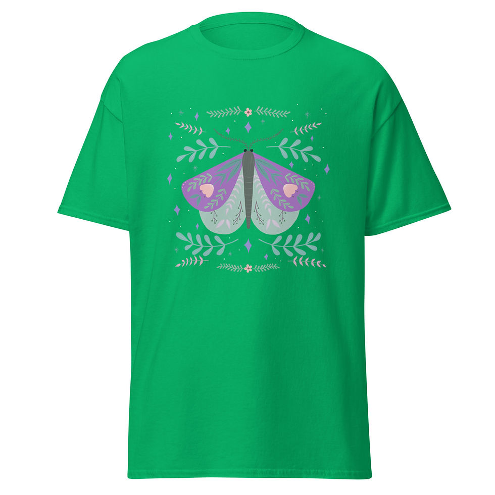 Thumbnail: Purple & Green Moth by Christa’s Corner Art - Men's classic tee