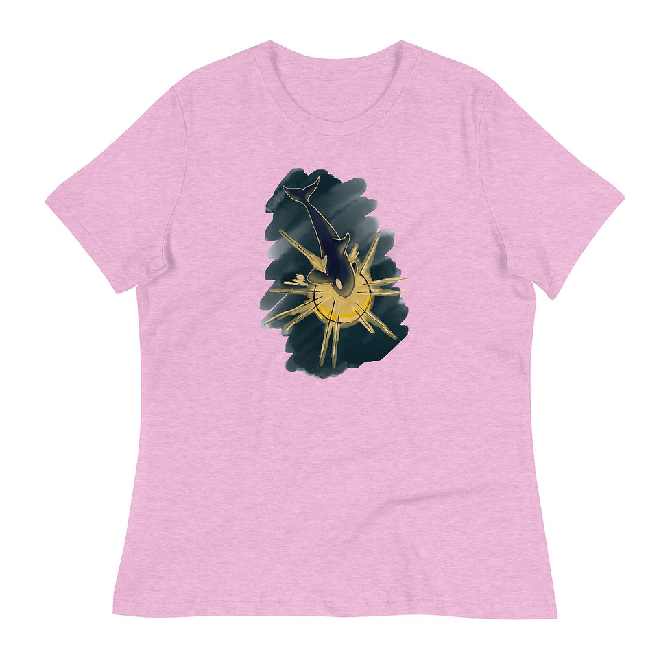 Thumbnail: Orca Sun by Wantok Art - Women's Relaxed T-Shirt