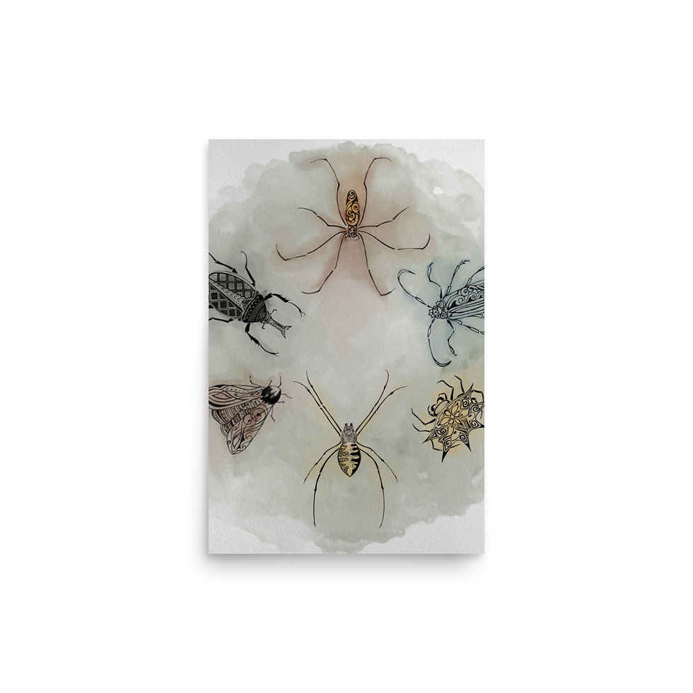 Thumbnail: Not So Foreign Bugs by Wantok Art Poster Print