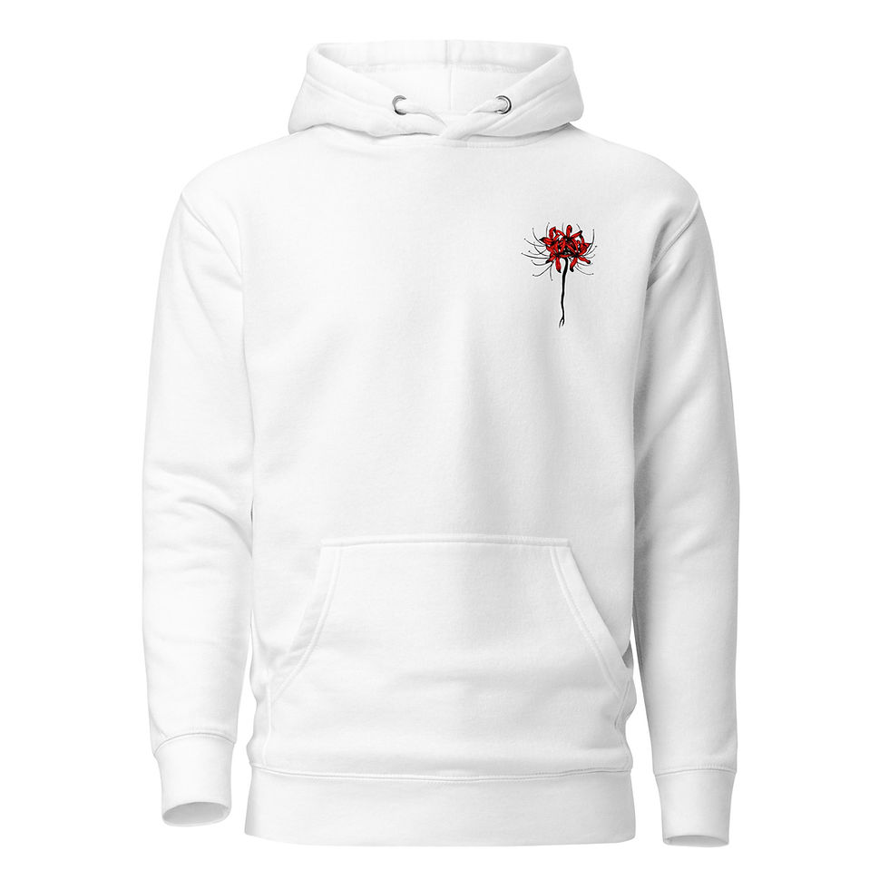 Thumbnail: Red Spider Lily + Centipede by Leah Dede - Unisex Hoodie