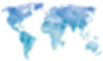 Blue watercolor of world map