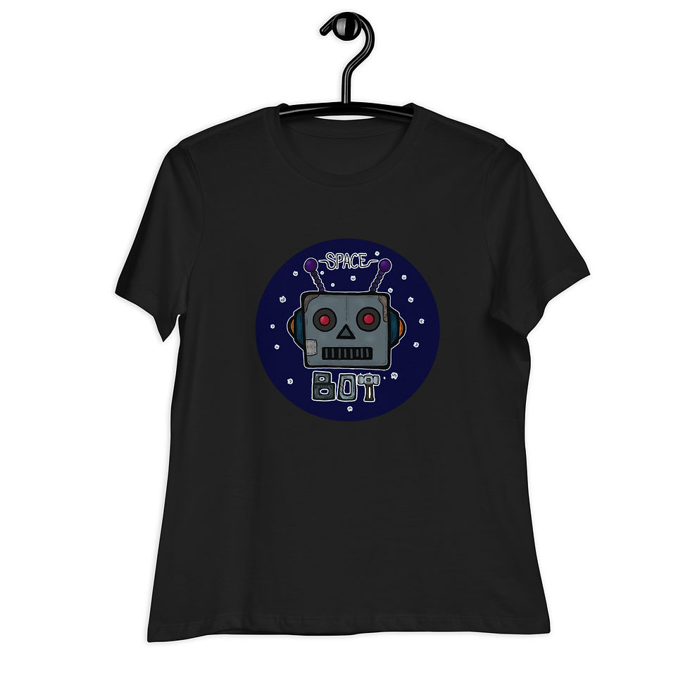 Thumbnail: SpaceBot by Leah Dede - Women's Relaxed T-Shirt