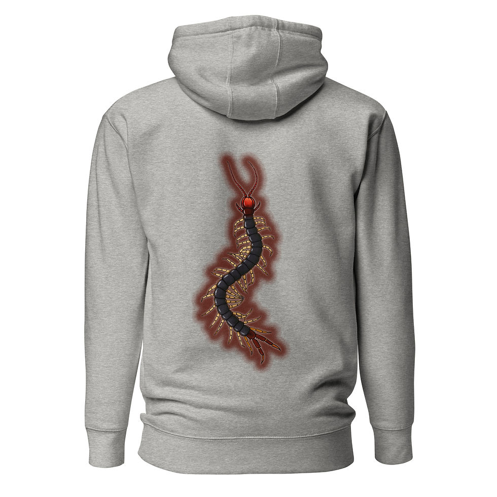 Thumbnail: Spider Lily + Centipede by Leah Dede - Unisex Hoodie
