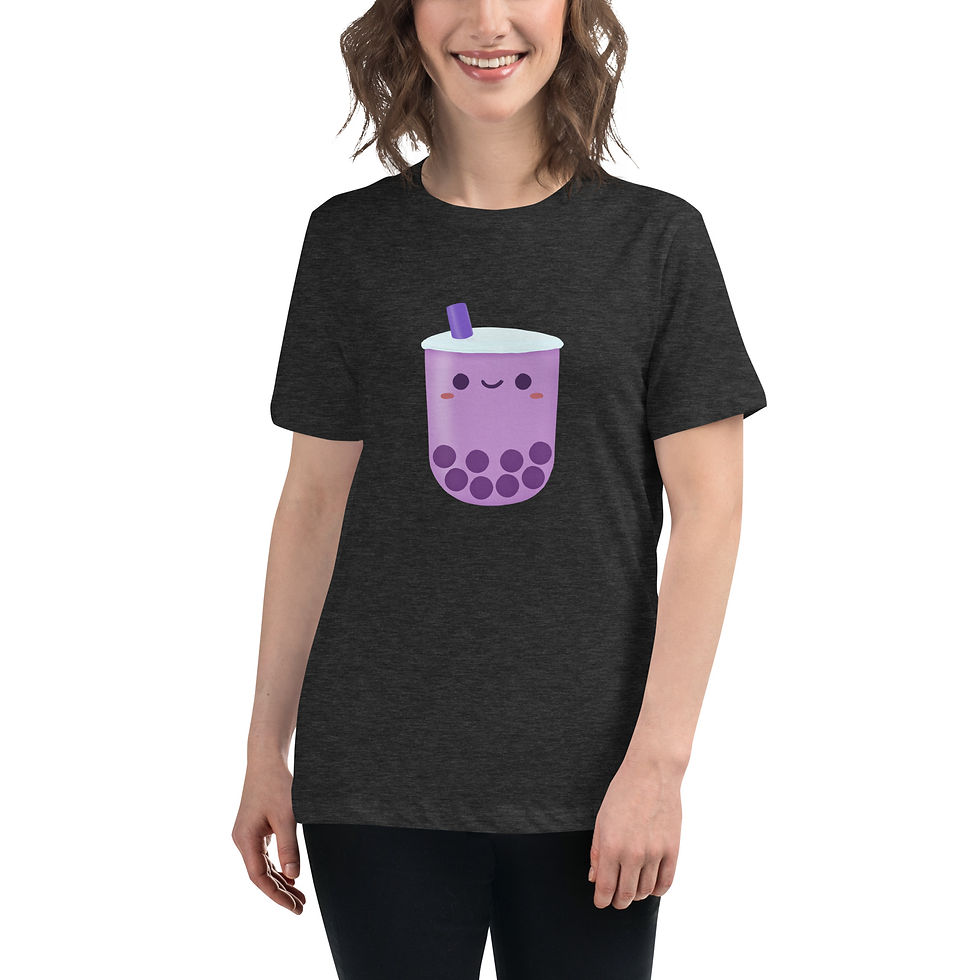 Thumbnail: Happy Boba by Christa’s Corner Art - Women's Relaxed T-Shirt