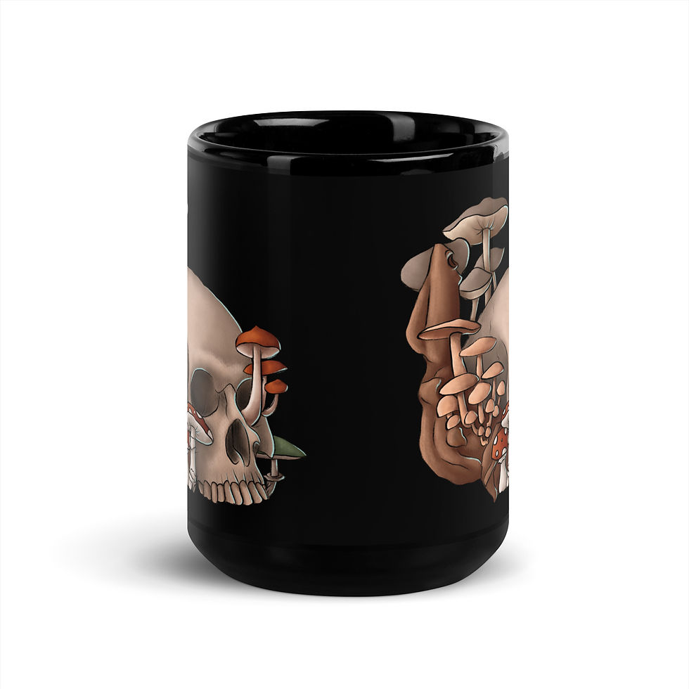 Thumbnail: Living Decay by Stranded in Starlight - Two-sided Black Glossy Mug
