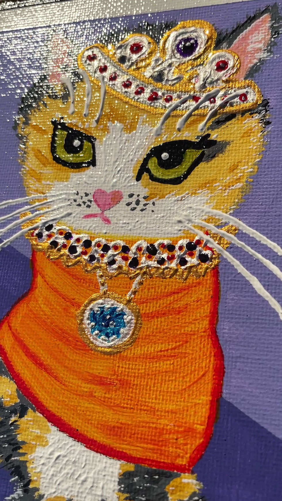 Thumbnail: "Vivacious Cat" 5x7 Painting