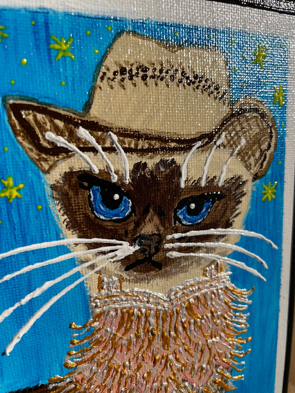 Thumbnail: "Swiftie Cat" 5x7 Painting