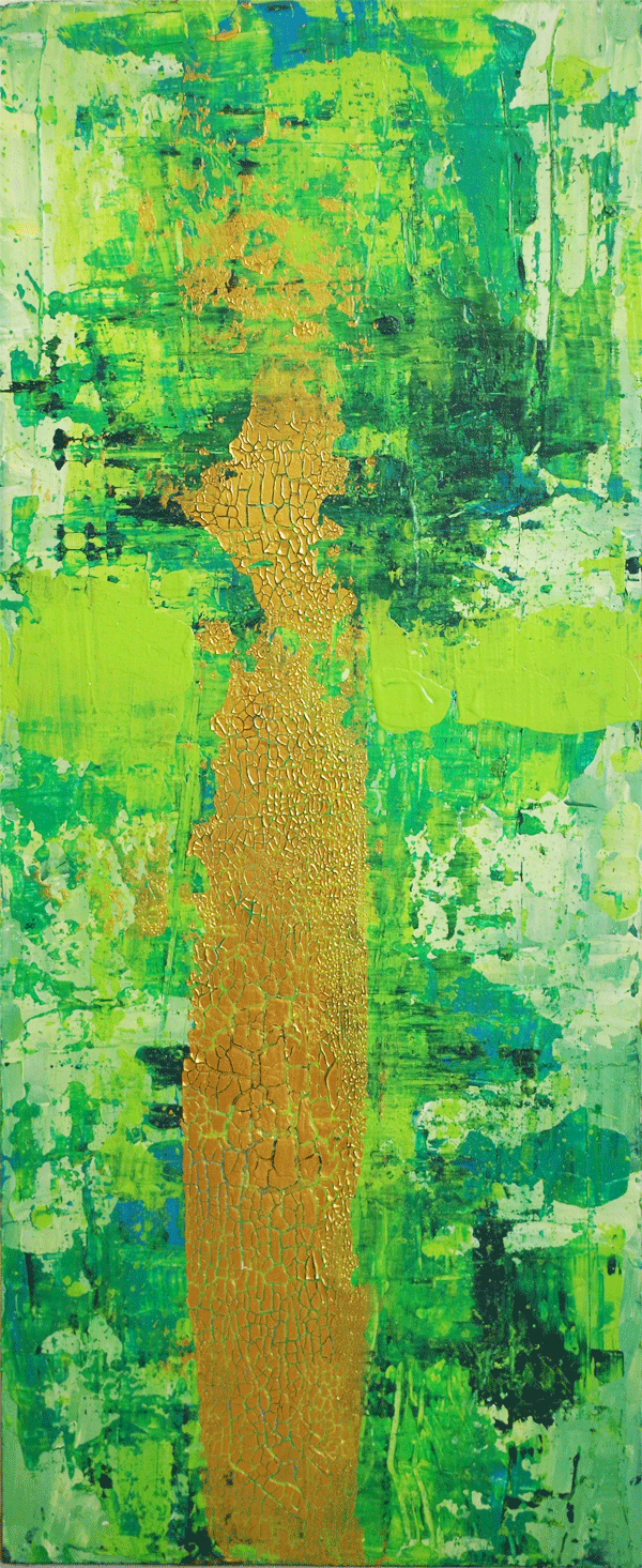 Frühlingsmorgen, Acryl auf Holz