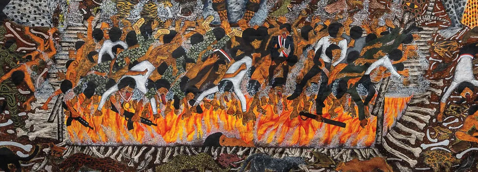 Detalhe de Aqui está caliente (2023), Santiago Yahuarcani