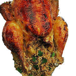 Rice Stuffed Roast Chicken