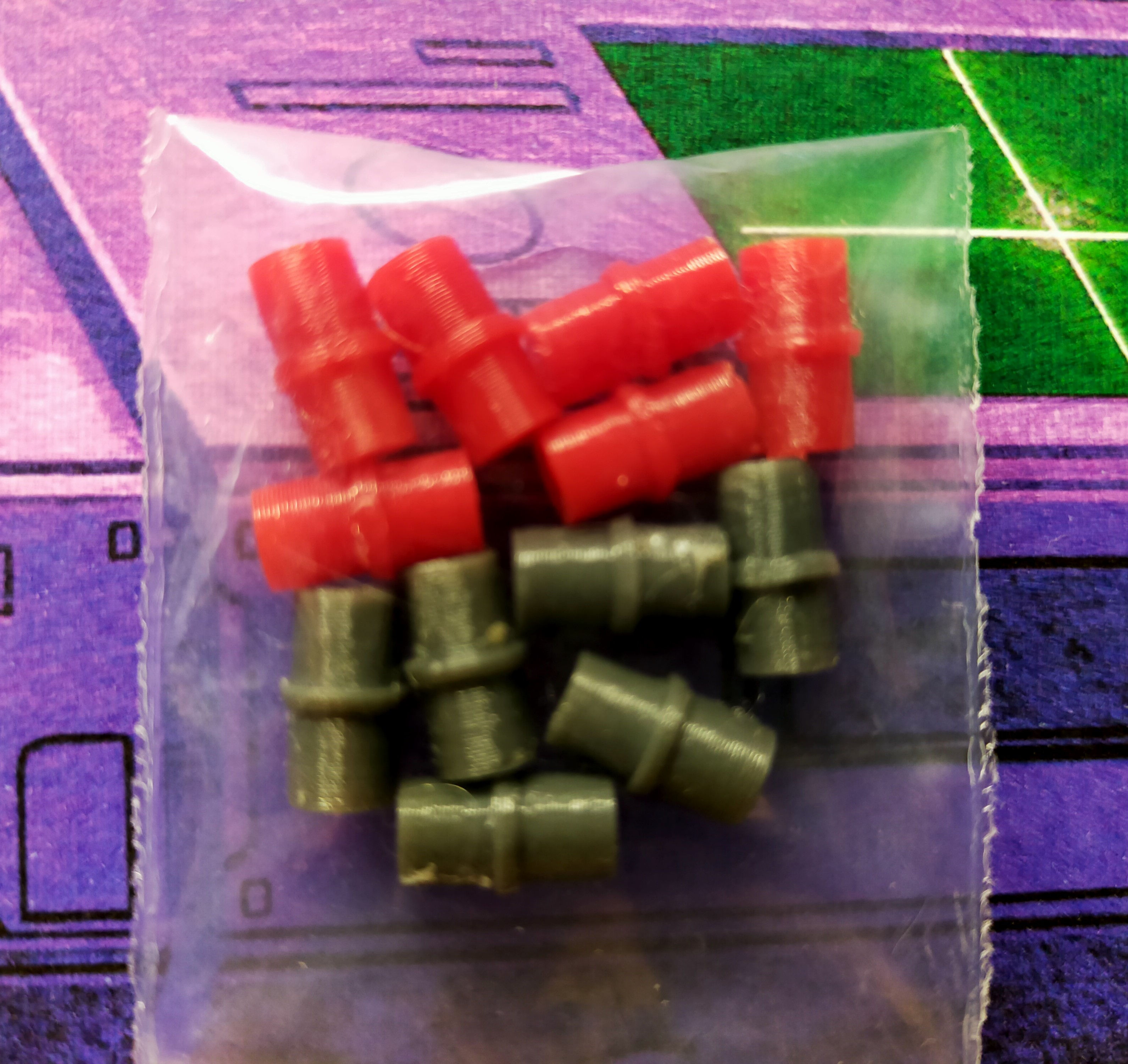 Transformers Minicon Pegs bag of 12 - 6 x RED 6 x GREY for Legacy Armada