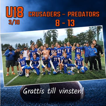 U18 vinst i Karlstad 8-13!