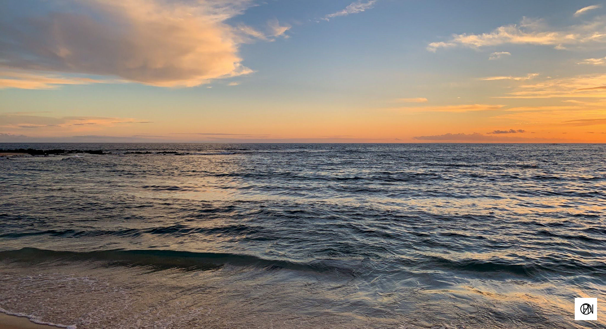 Sunset over the ocean