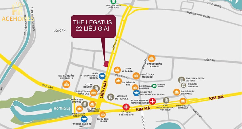 Vị trí The Legatus 22 Liễu Giai ở đâu?
