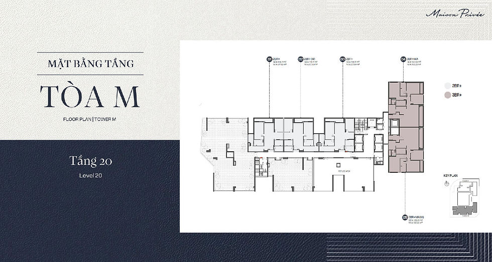 Mặt bằng Tòa M – Đa dạng loại hình