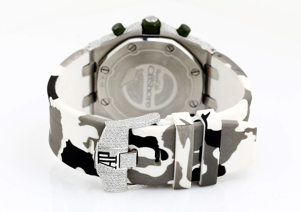 Thumbnail: iced out AP moissanite watch rubber strap hip hop watch