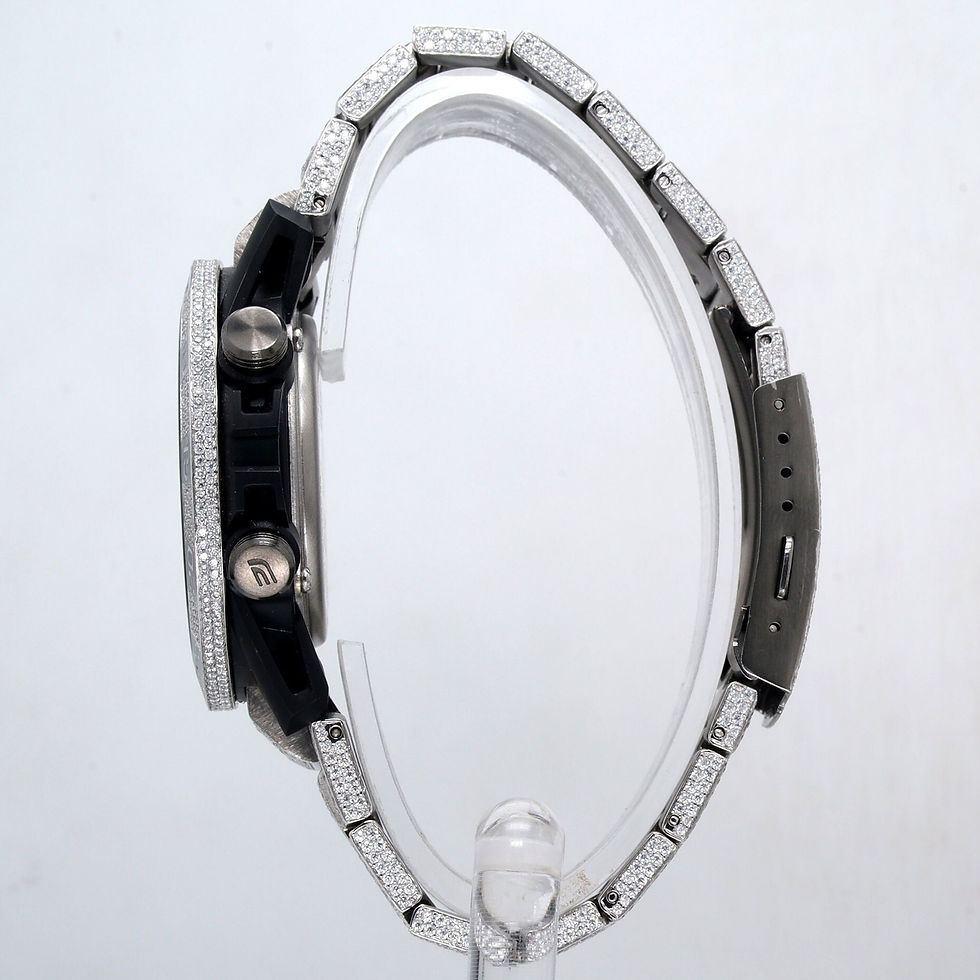Thumbnail: iced out Casio Edifice ECB moissanite watch