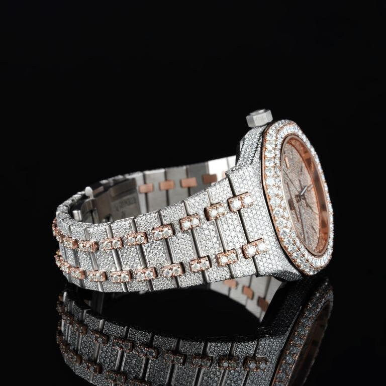 Thumbnail: iced out AP moissanite watch