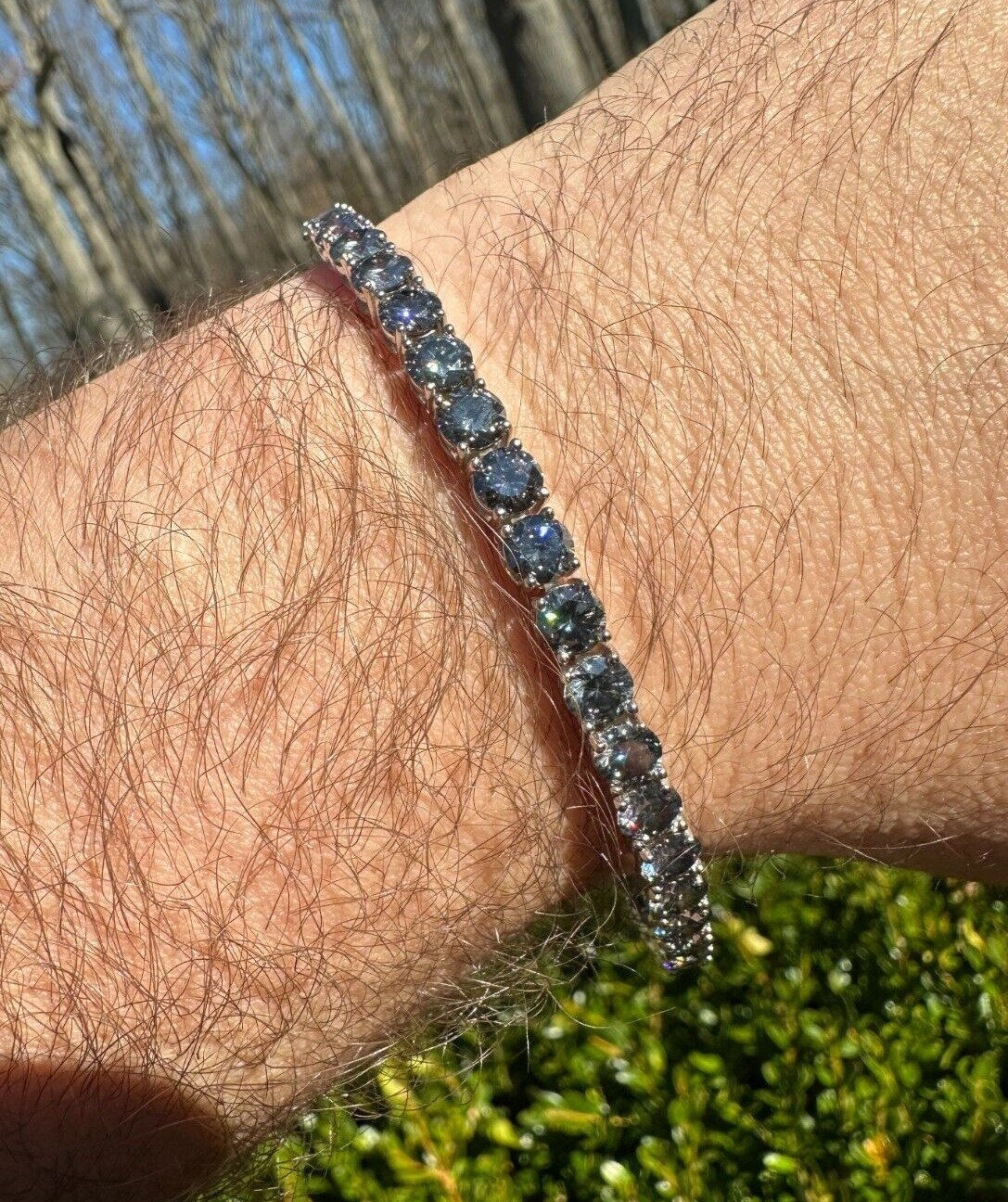 Moissanite Tennis Bracelet  925 Sterling Silver  Wedding Bracelets