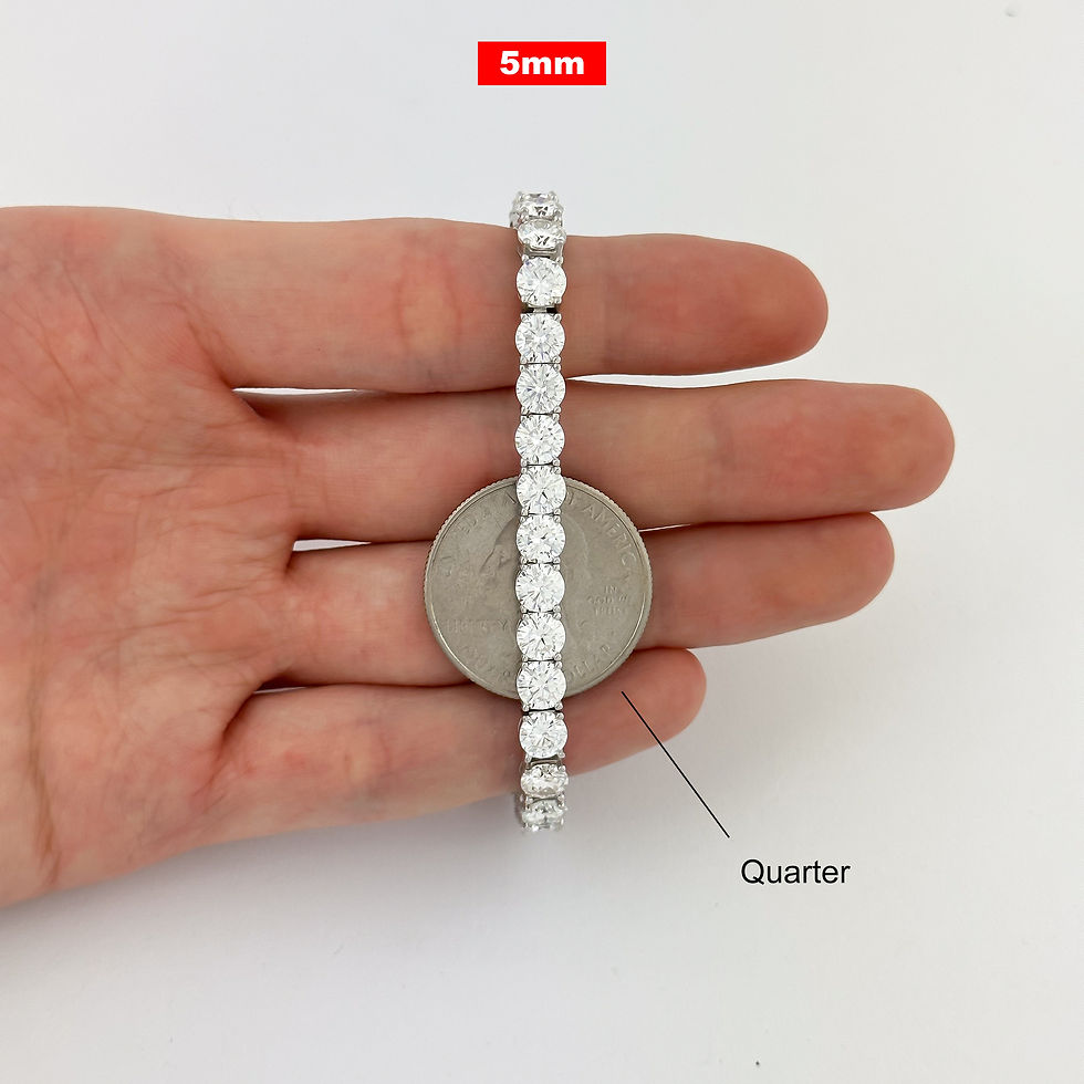 Thumbnail: Moissanite Tennis Bracelet Stacking 2mm-6mm 925 Sterling Silver Bracelets