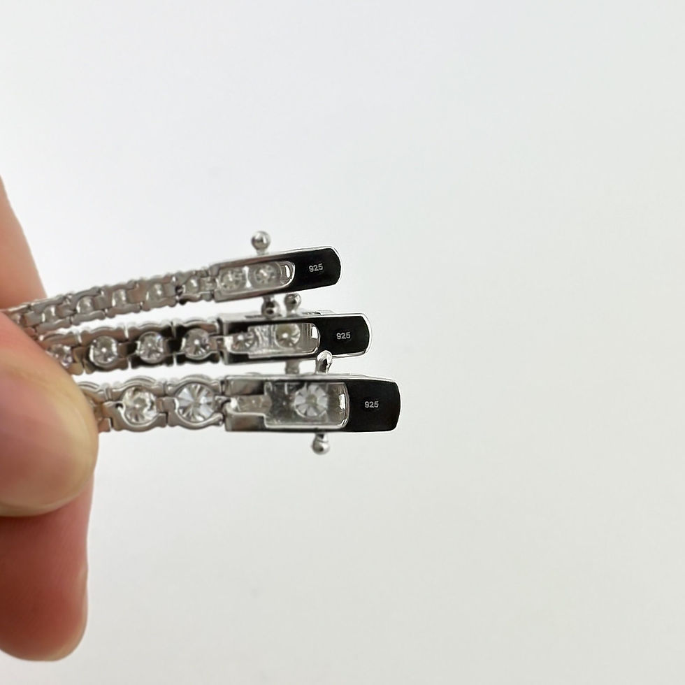 Thumbnail: Moissanite Tennis Bracelet Stacking 2mm-6mm 925 Sterling Silver Bracelets