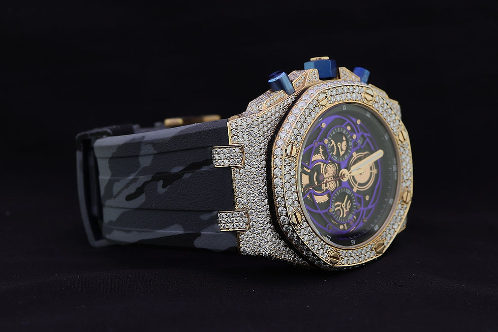 Thumbnail: Moissanite watch elegant design detail