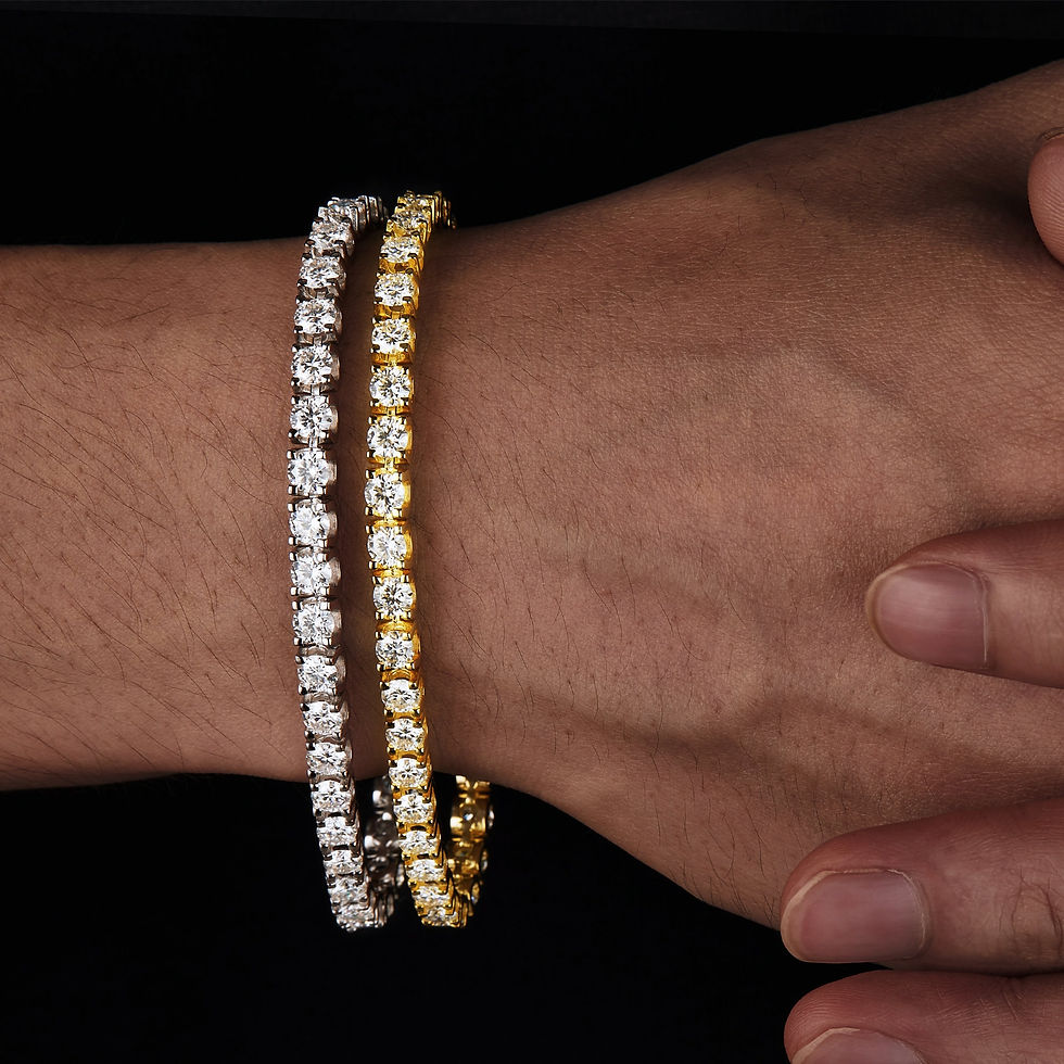 Thumbnail: Moissanite Tennis Bracelet  925 Sterling Silver  Wedding Bracelets