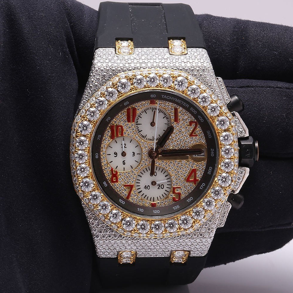 Thumbnail: iced out Audemars Piguet (AP) Moissanite Diamond watch