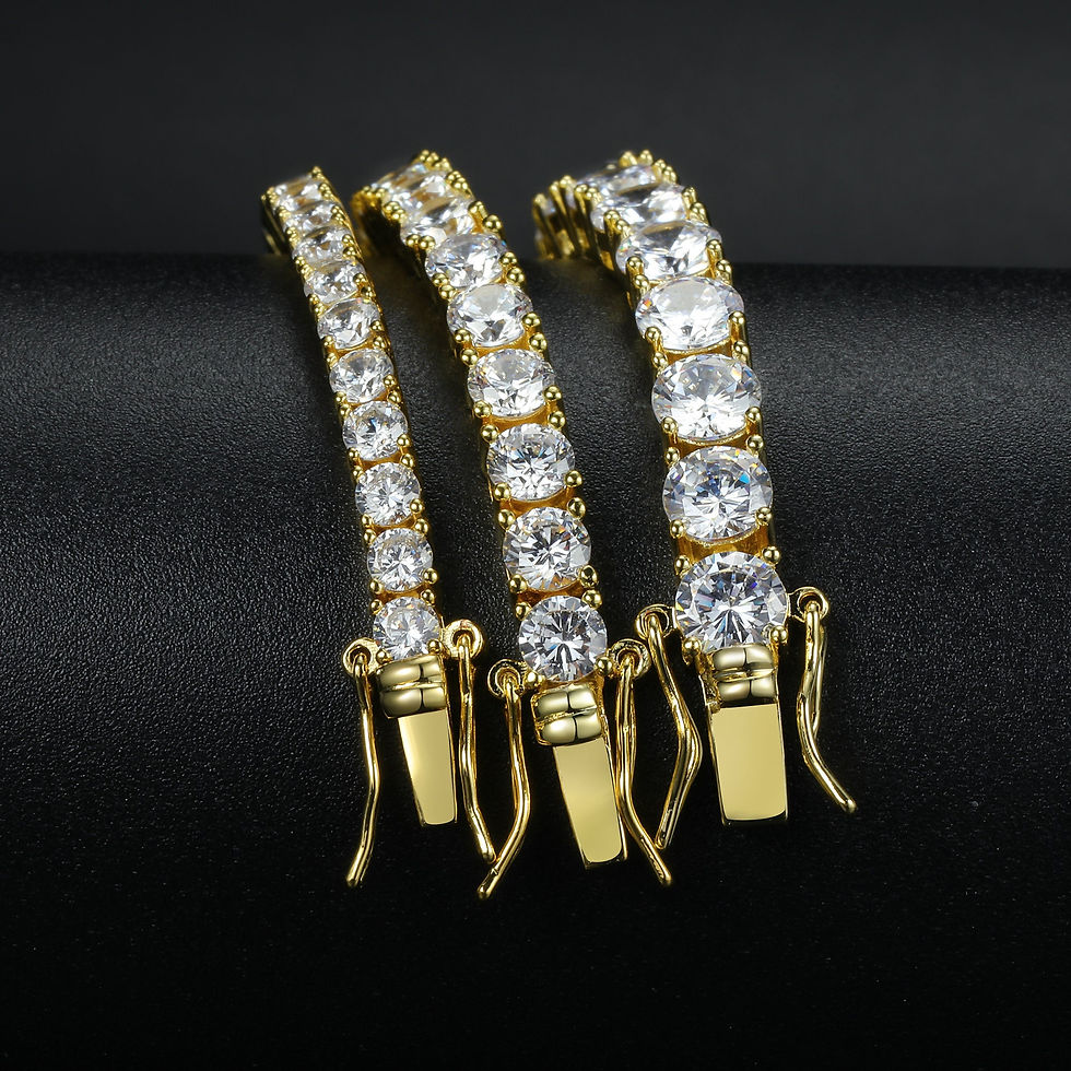Thumbnail: Moissanite Tennis Bracelet  925 Sterling Silver  Wedding Bracelets