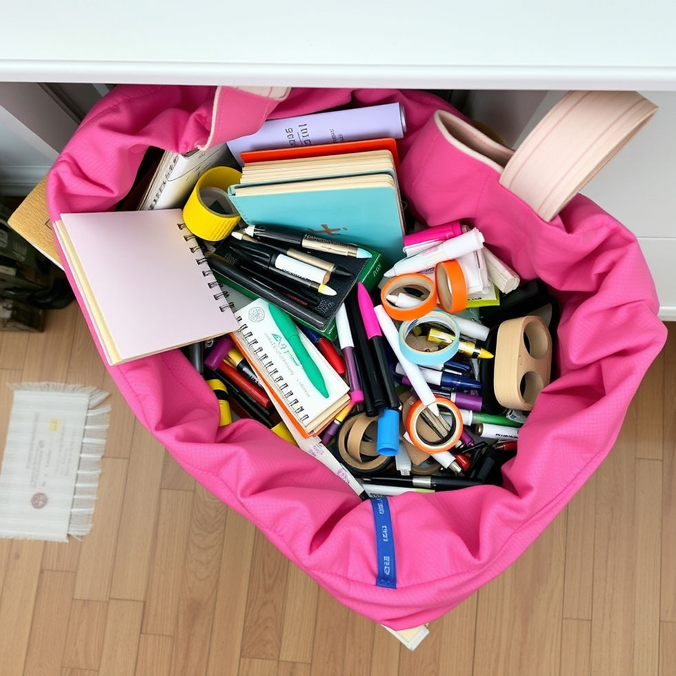 Check your messy drawers for art supplies.