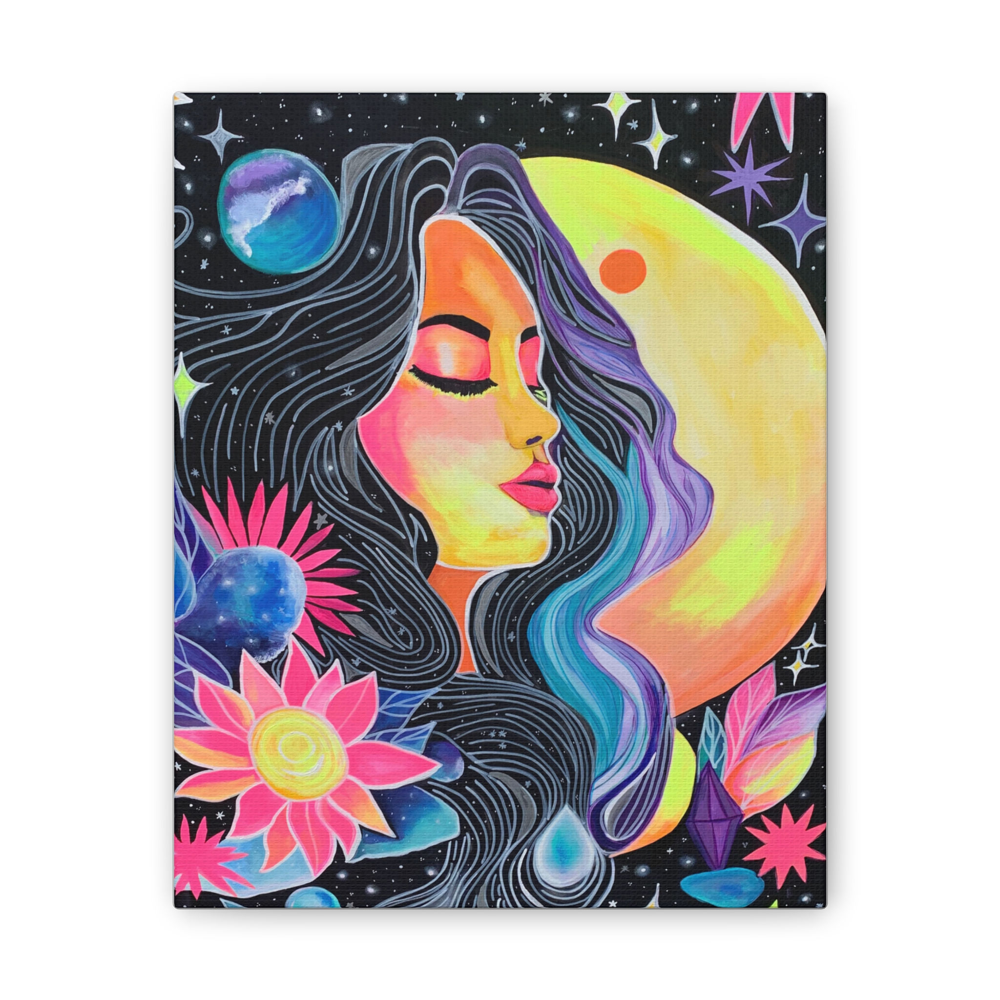 Boss Babe Universe Matte Canvas Stretched, .75"