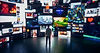 Social Media Internet Web Concept_ Caucasian Man Browsing Network of Websites, Online Game