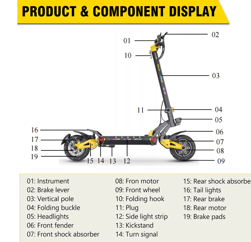 Thumbnail: iENYRID ES60 2400w Dual Motor Electric Scooter For Adults With 60v 23ah 2025 MOD