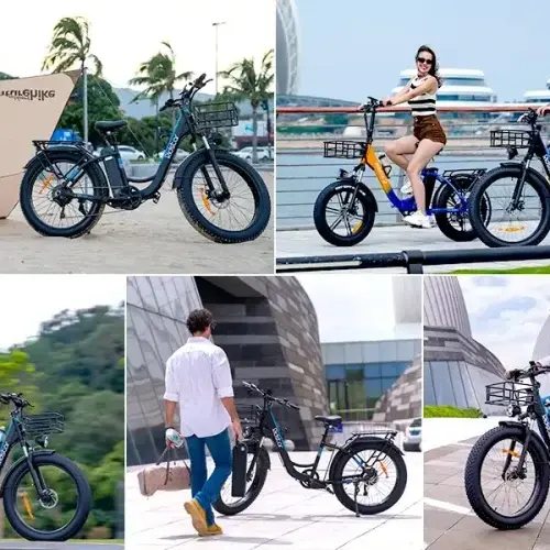 Thumbnail: Ridstar MN-26 Electric Bike 1500W Motor 48V 20AH Battery Unfoldable Fat Tire  
