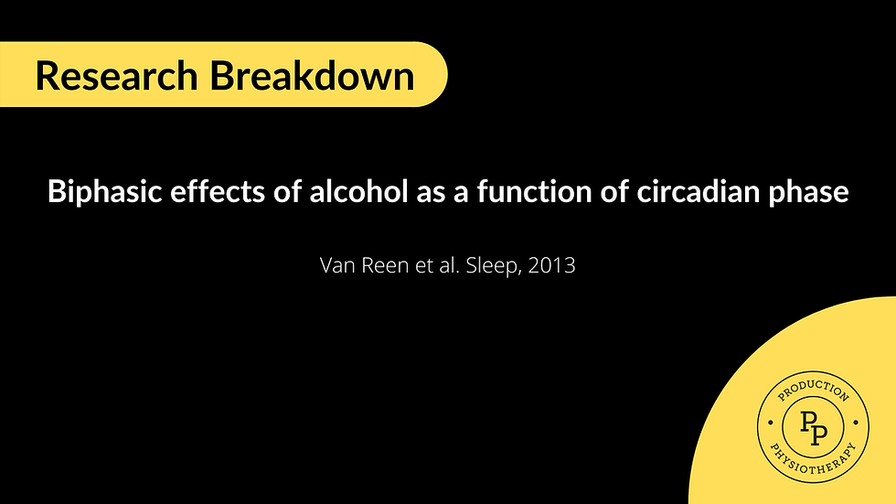 Biphasic effects of alcohol as a function of circadian phase