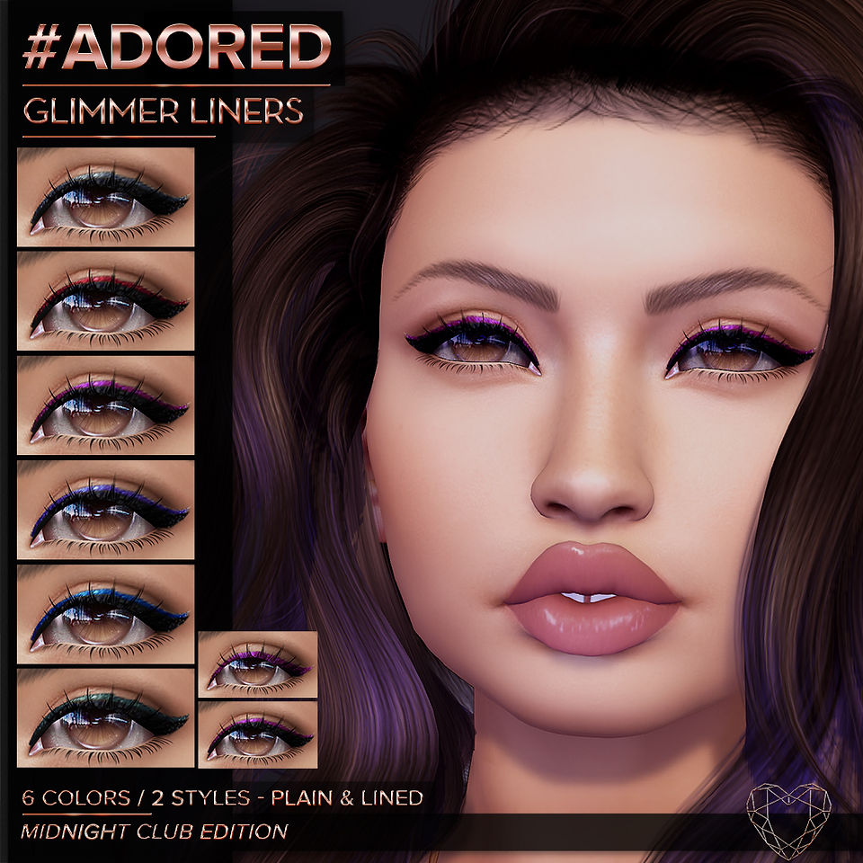 #ADORED glimmer liners midnight club edi