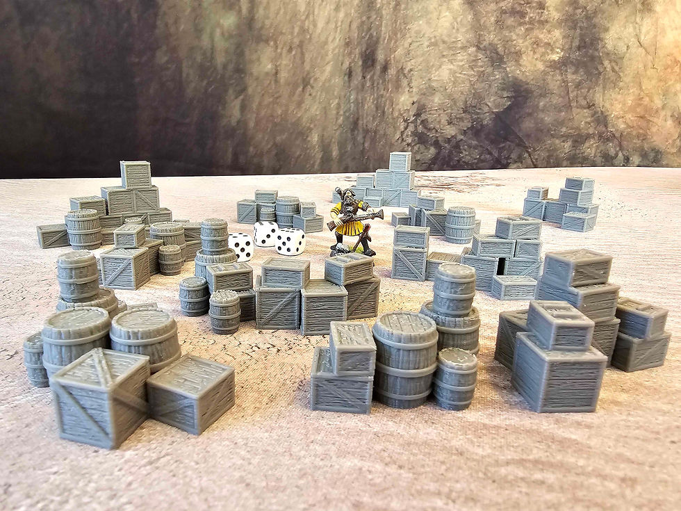 Miniature : DREADWOOD - CRATES BARRIERS x10