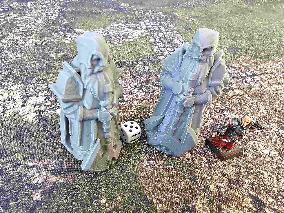 Miniature : DWARVEN - MOUNTAIN GREAT HALL STATUES x2