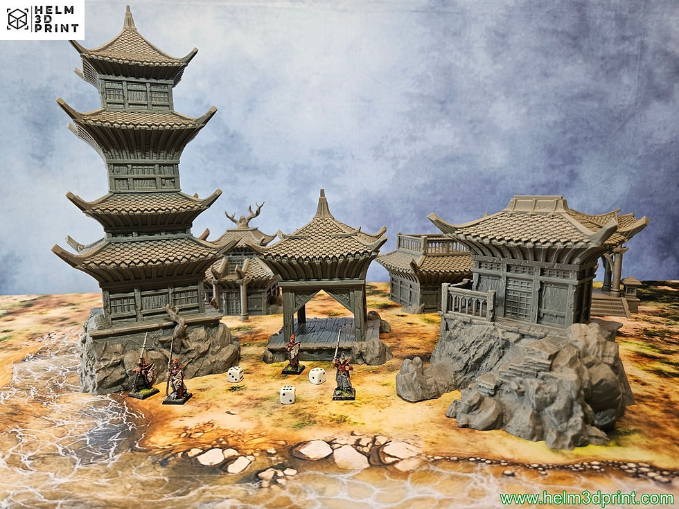 Miniature : ORIENTAL BUILDINGS - FULL SET x6 ELEMENTS