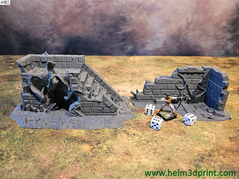 Miniature : LOST CITY - RUINED WALLS x2