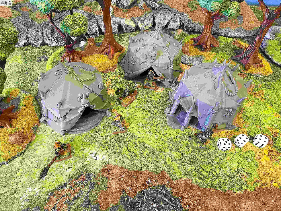 Miniature : GOBLIN CAMP - TENTS x3