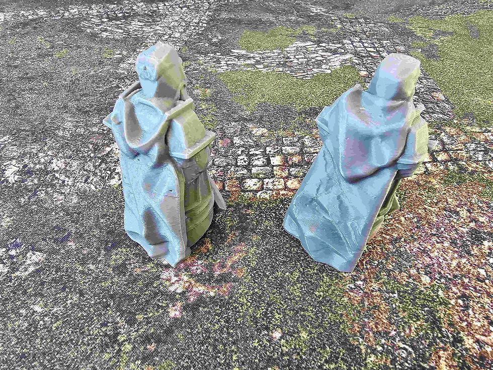 Miniature : DWARVEN - MOUNTAIN GREAT HALL STATUES x2