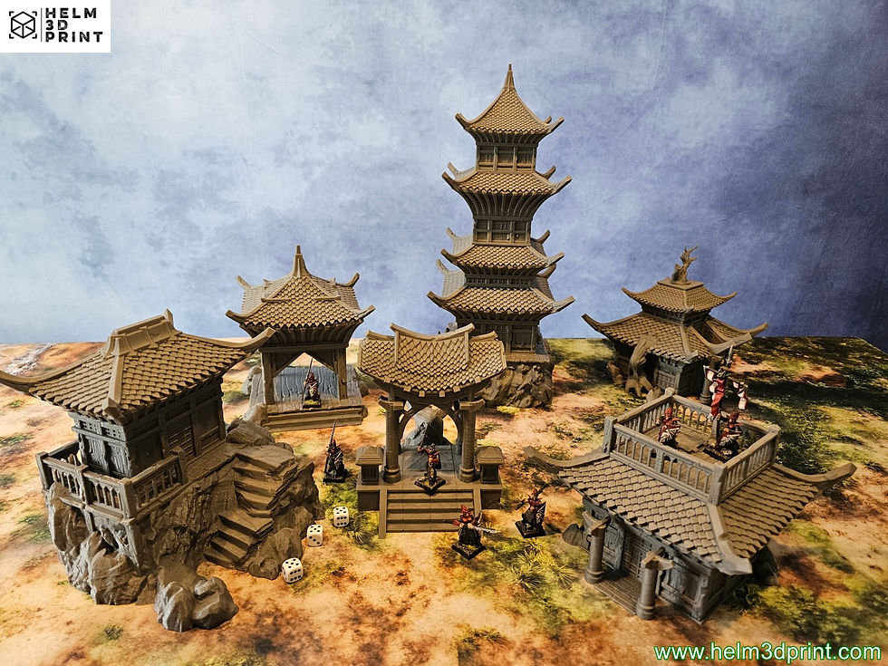 Miniature : ORIENTAL BUILDINGS - FULL SET x6 ELEMENTS