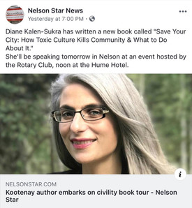 Nelson Star - Save Your City book tour -