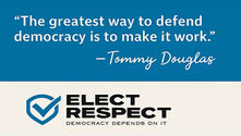 Elect Respect logo at ballot box
