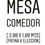 Miniatura: Mesa RECTANGULAR mod. PEDESTAL